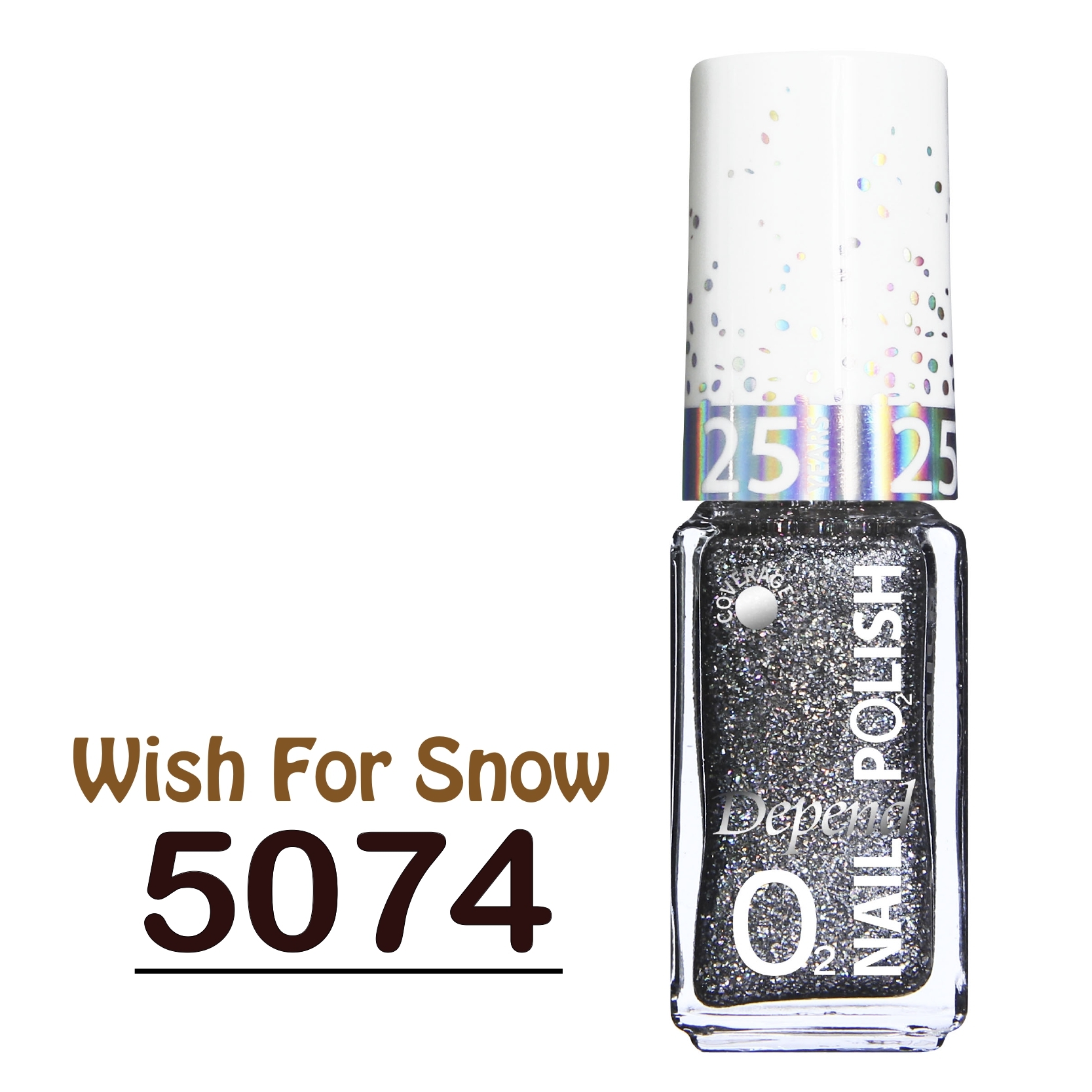 O2 甲油 5074 銀雪幻彩閃粉(不透明)