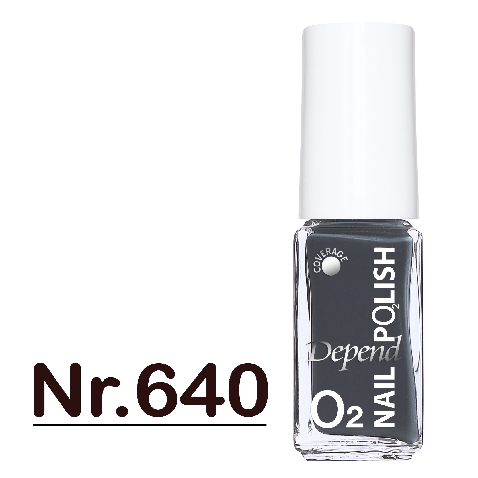 O2 甲油 640 高貴灰墨綠色 (不透明)
