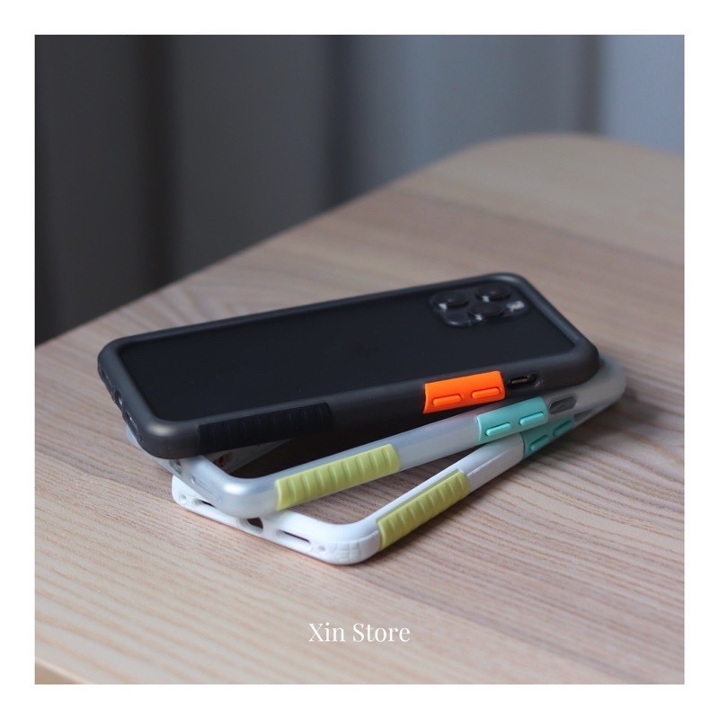 Telephant 太樂芬 NMD 12 抗污 防摔 邊框保護殼 手機殼 馬卡龍 棉花糖 黑戀橘