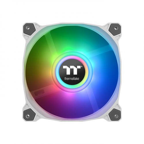 米特3C數位–曜越Pure Duo 12 ARGB水冷排主板連動風扇/雙顆包裝白/CL-F097-PL12SW-A