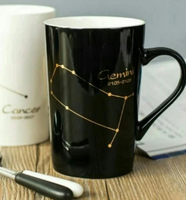 12星座燙金陶瓷馬克杯(黑&白)