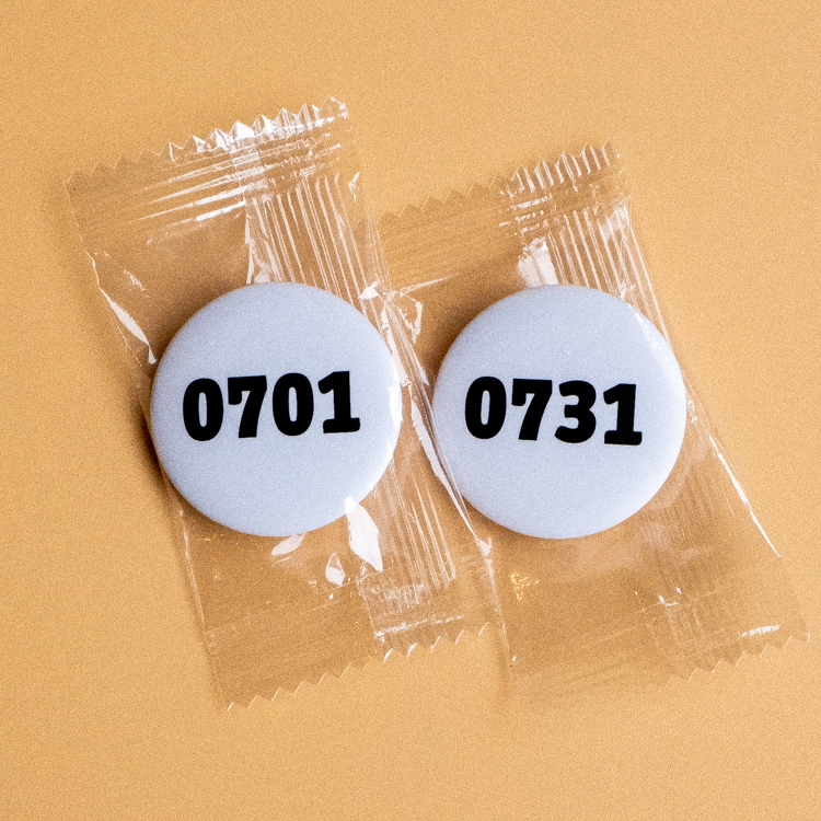 atthattime｜7月｜白色｜日子胸章