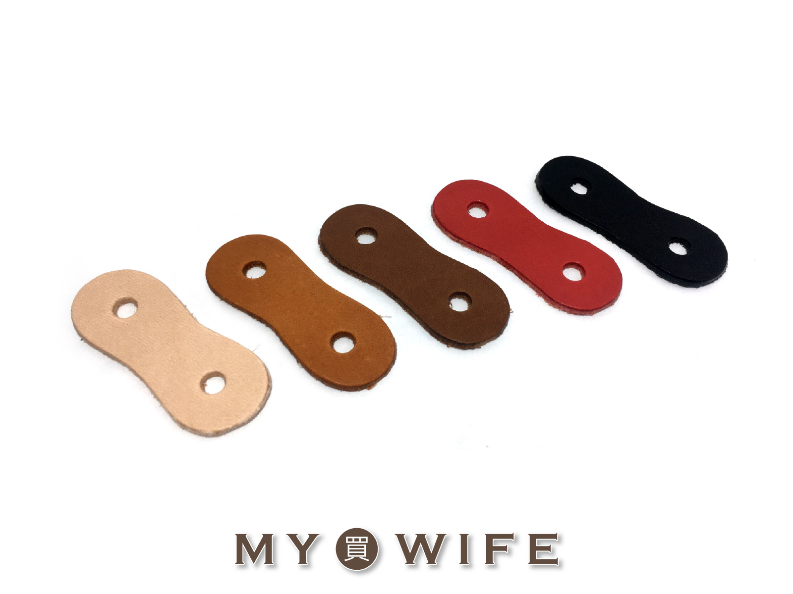 1.8x4.6cm植鞣革真皮片_5色2片裝【A4618】