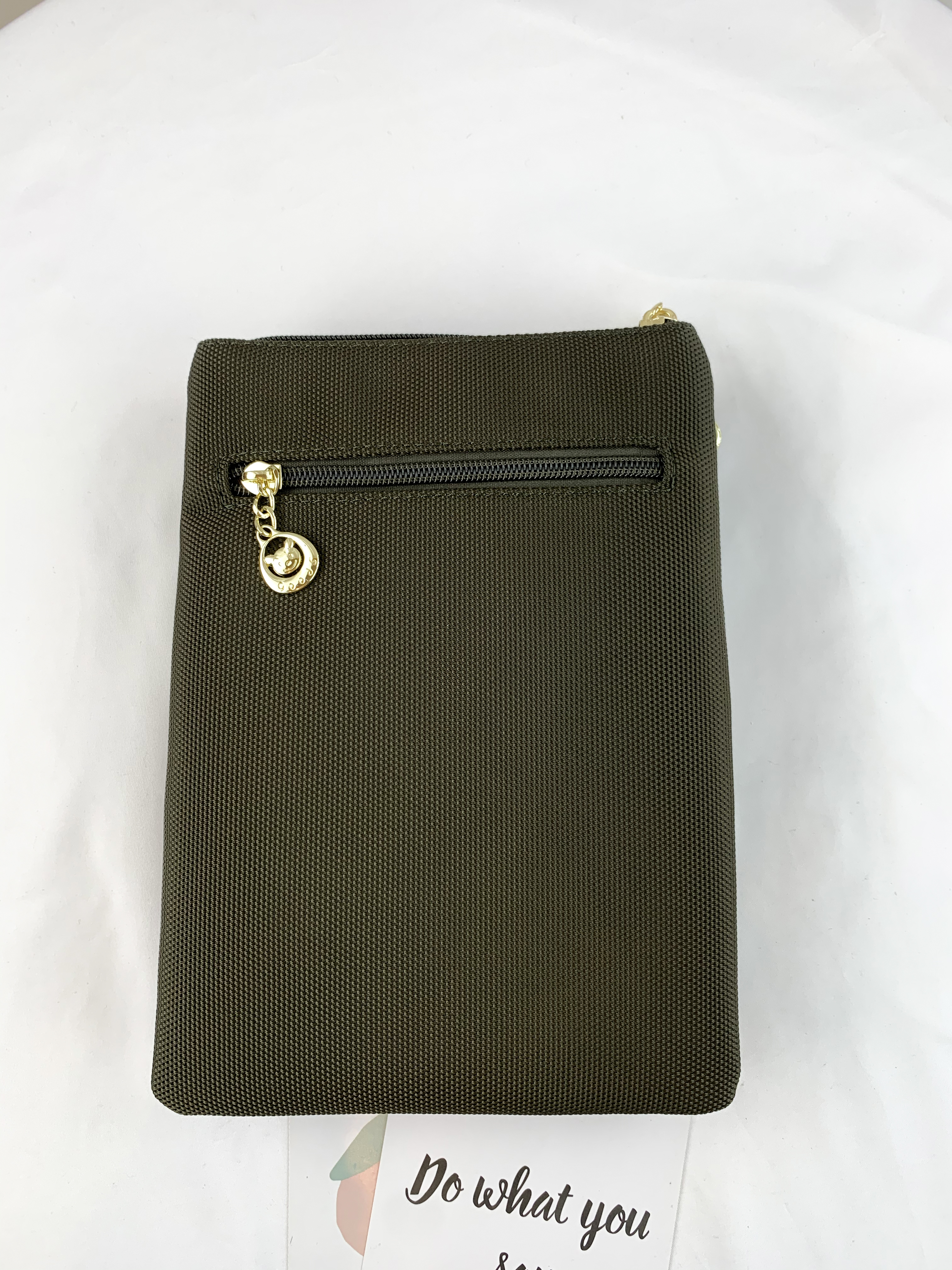 GOODS 大格綠拼色 雙層手機側背包  #2505-1