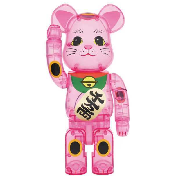🥇現貨🥇Bearbrick 400% 招財猫 透明桃色