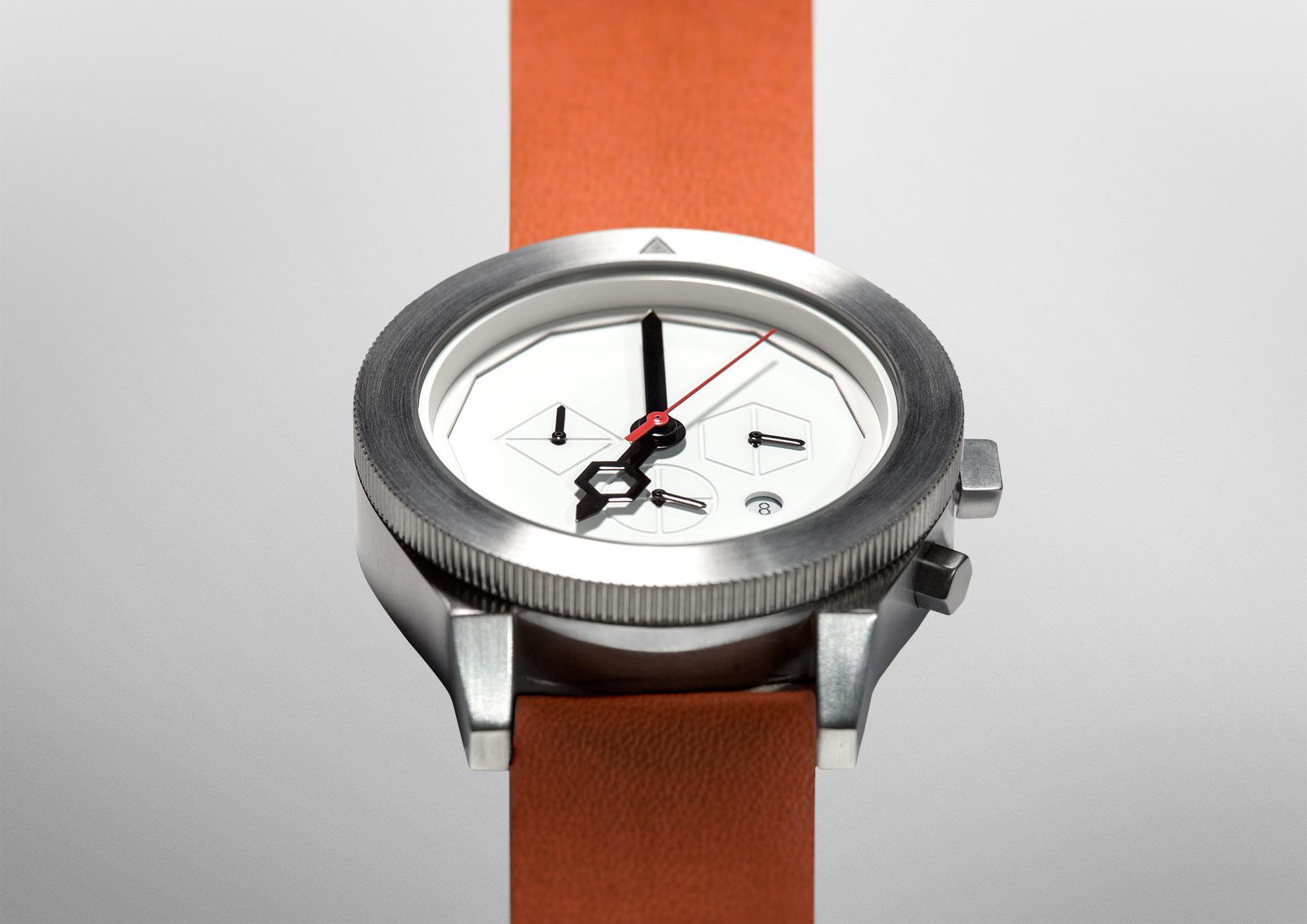 AÃRK｜ICONIC 簡約設計皮革腕錶（銀色、石墨黑）