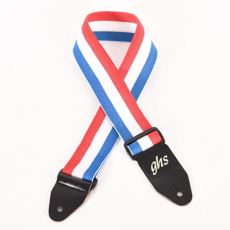 吉他背帶 GHS GTR尼龍 黑白藍漸層吉他背帶 GHOP-A8RWB