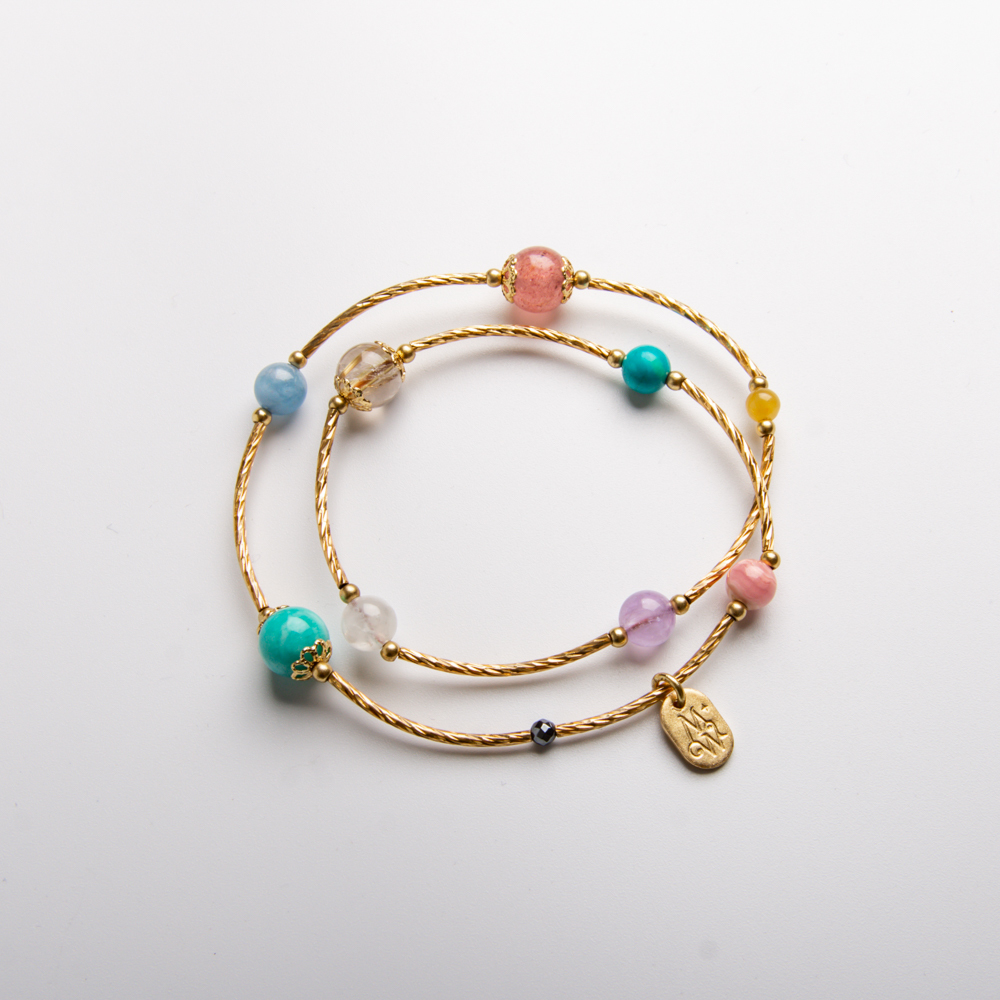 童話星球｜黃銅雙圈設計手鍊 C1199