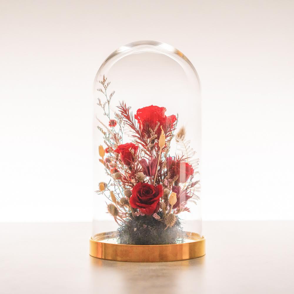 永生鐘罩花系列(大)｜紅玫瑰