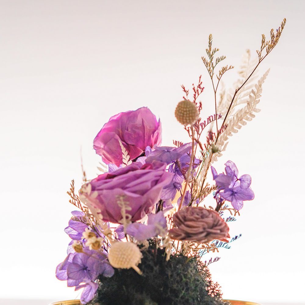 永生鐘罩花系列(大)｜紫玫瑰