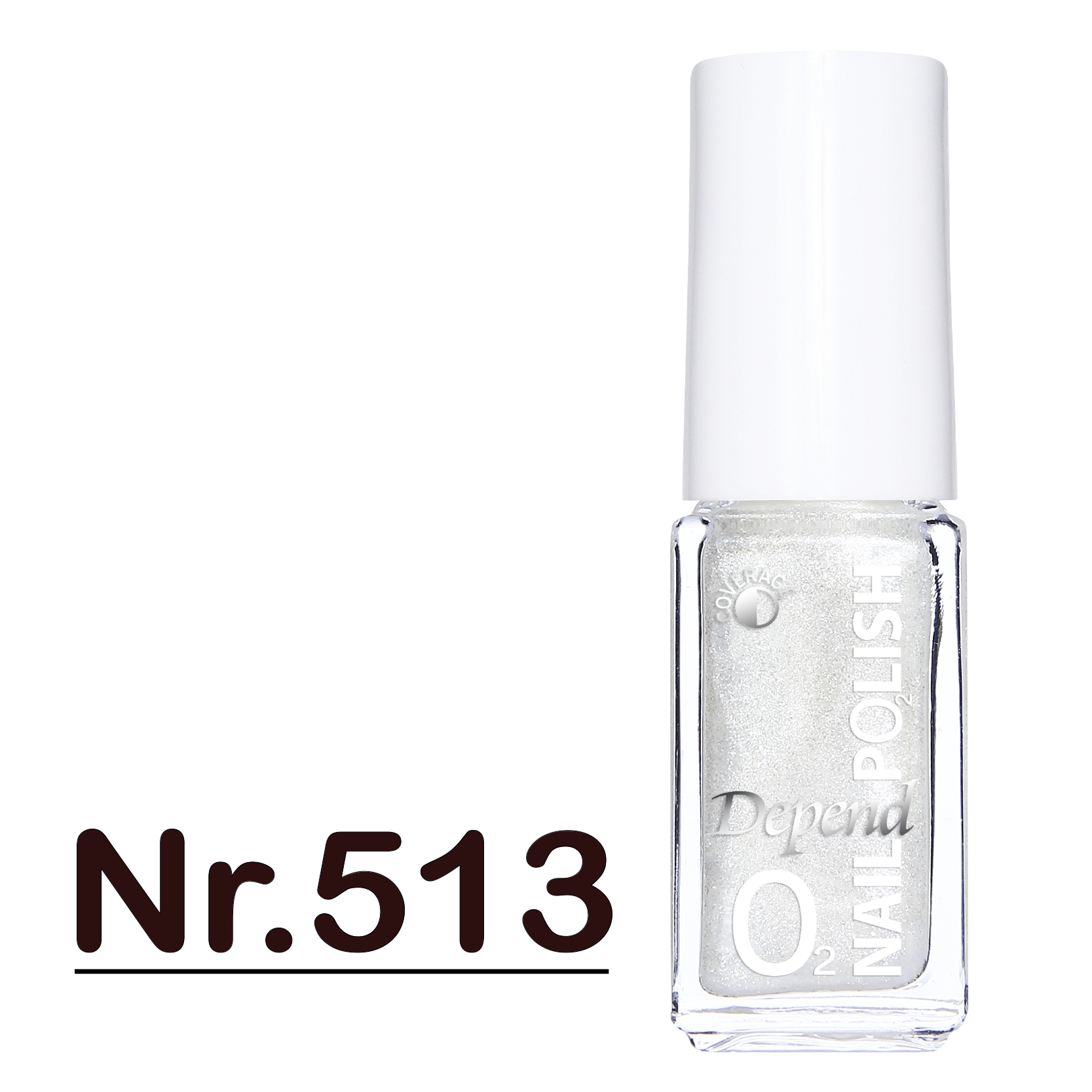 O2 甲油 513 珍珠銀白閃粉 (半透明)