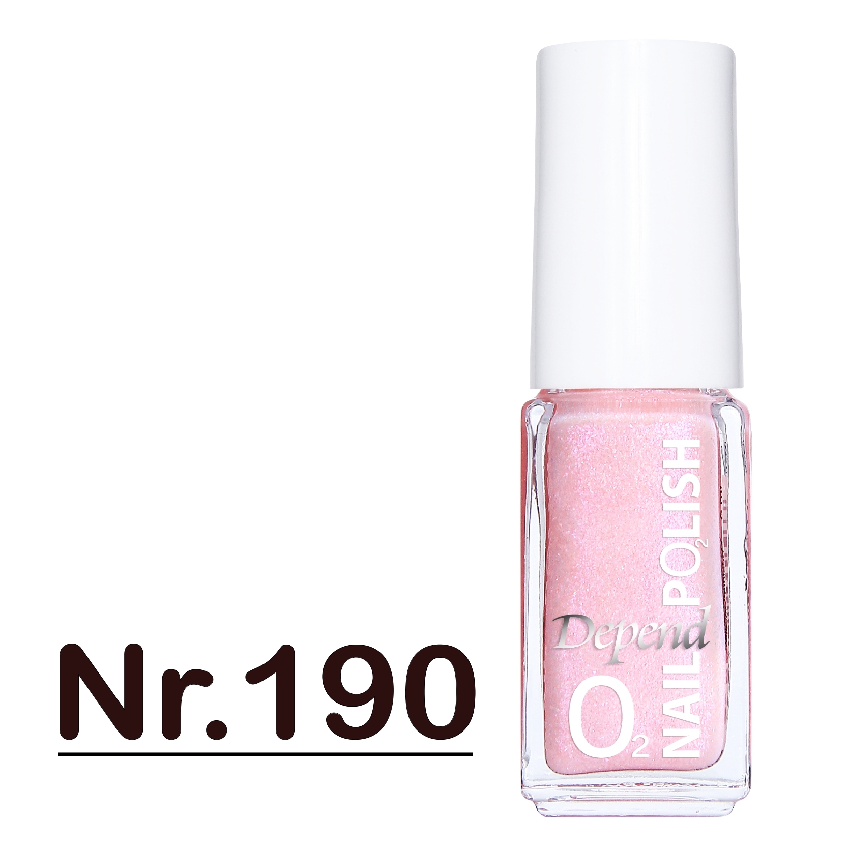 O2 甲油 190 人魚粉紅閃幻彩色 (半透明)