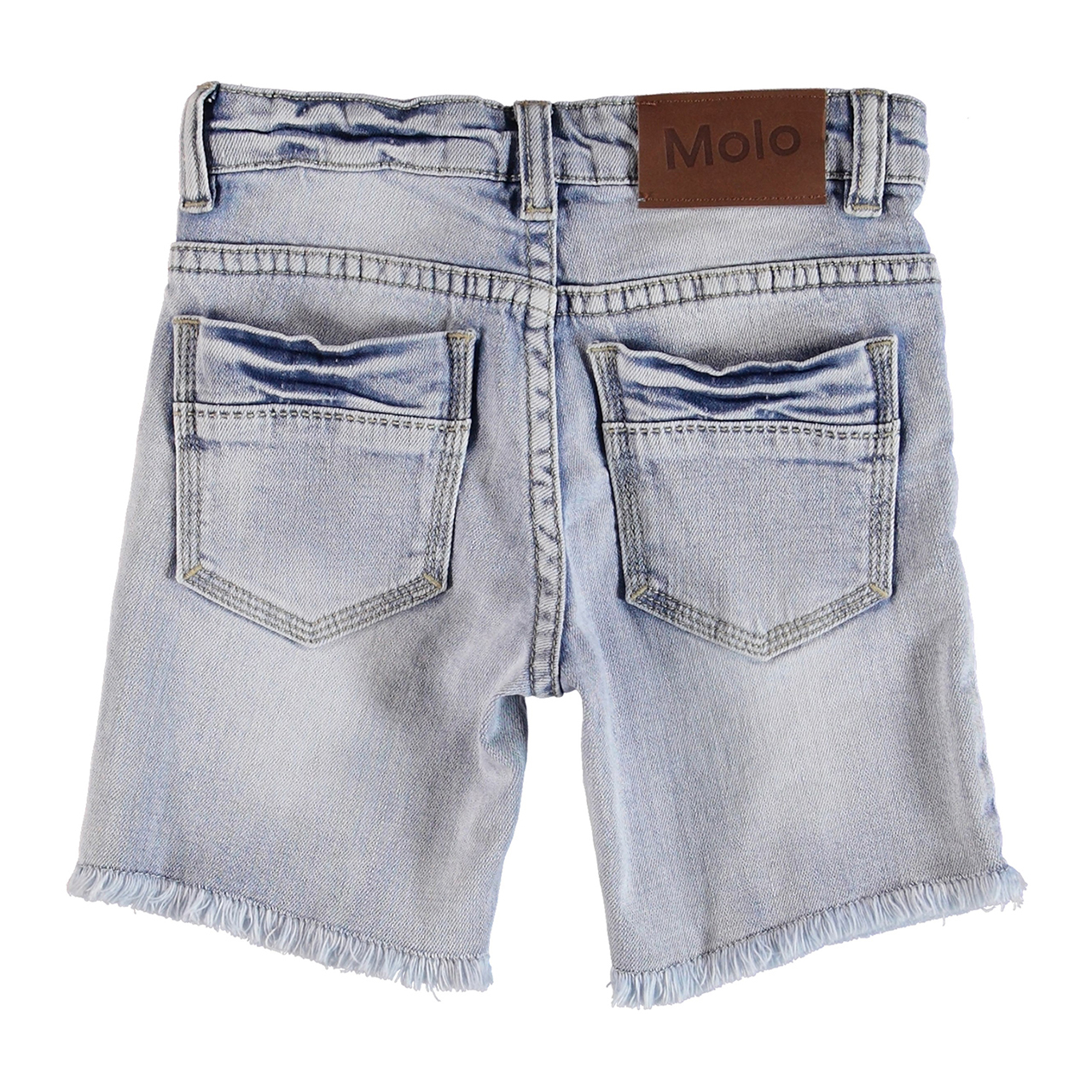 〖 Molo 〗淺藍鬚邊牛仔短褲