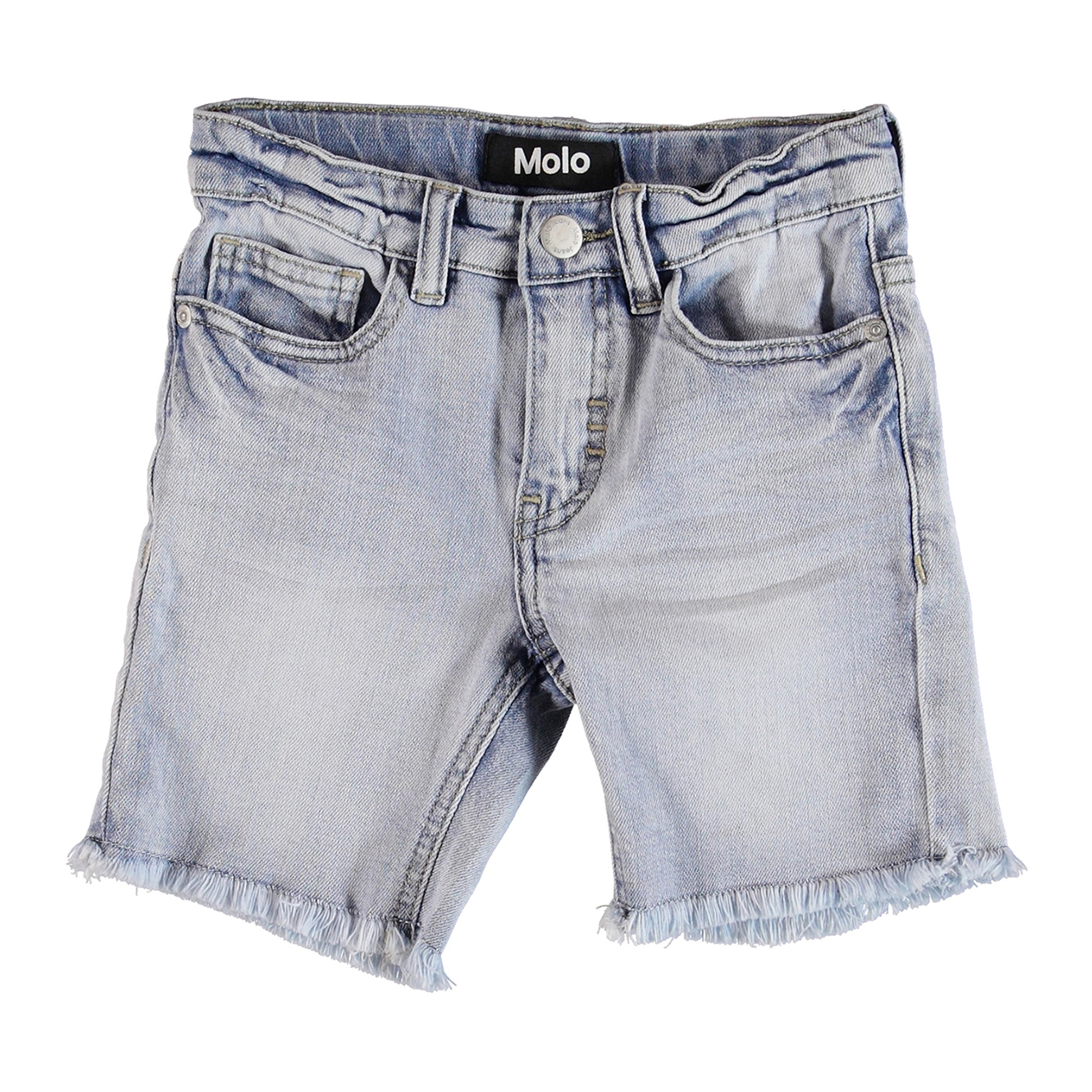 〖 Molo 〗淺藍鬚邊牛仔短褲