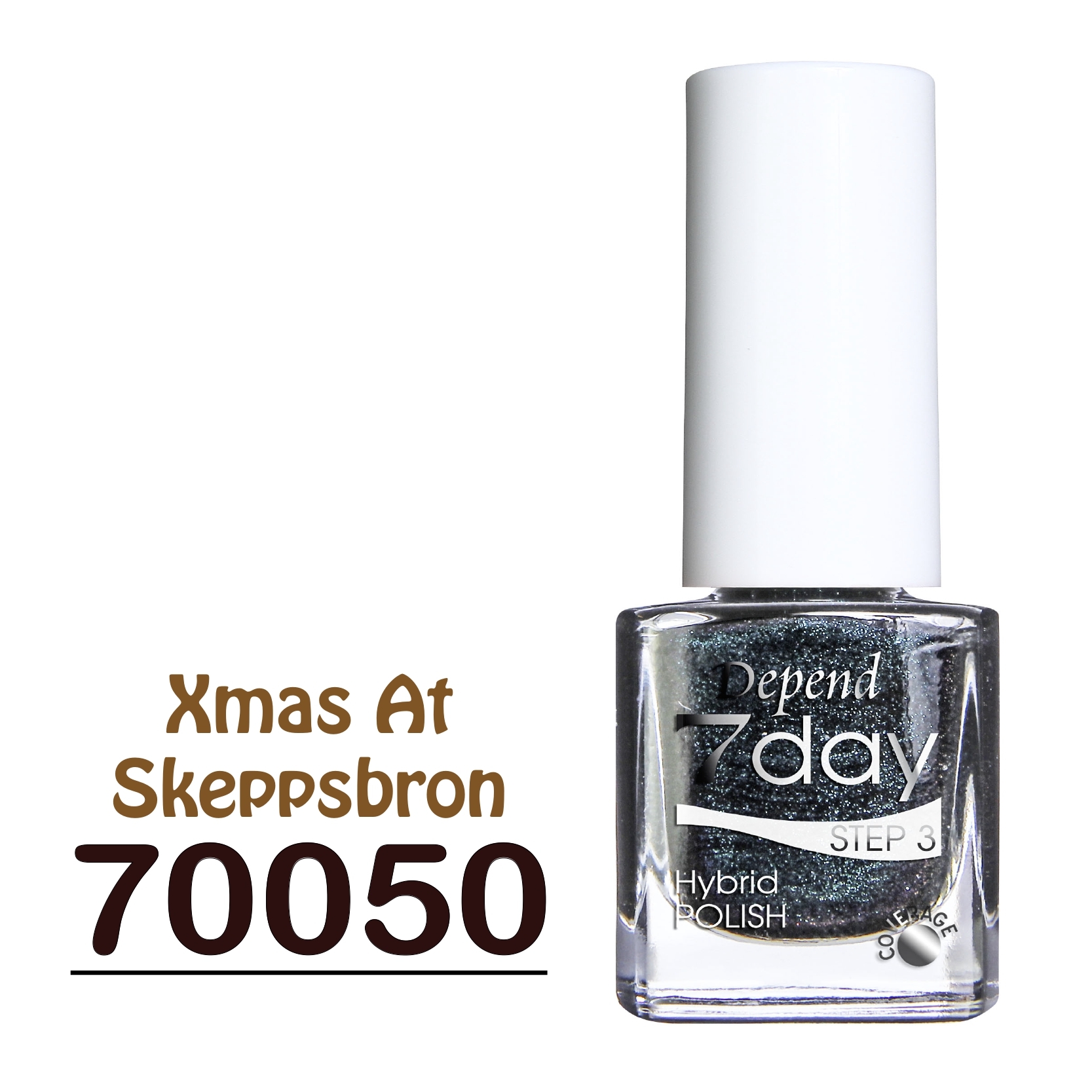 7day 仿GEL甲快乾甲油 70050 深綠底色配炫彩偏光 (不透明)