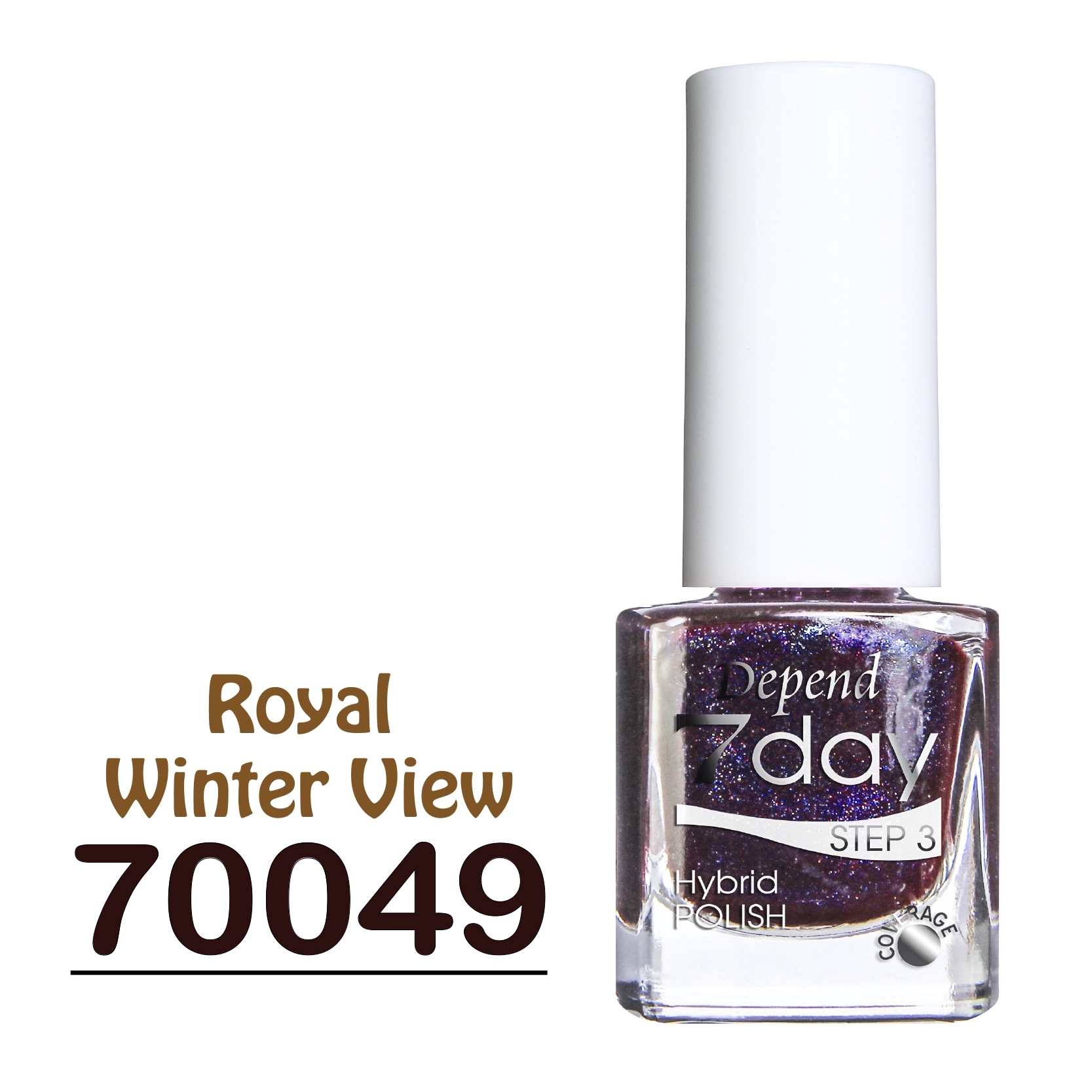 7day 仿GEL甲快乾甲油 70049 深紫底色配炫彩偏光 (不透明)