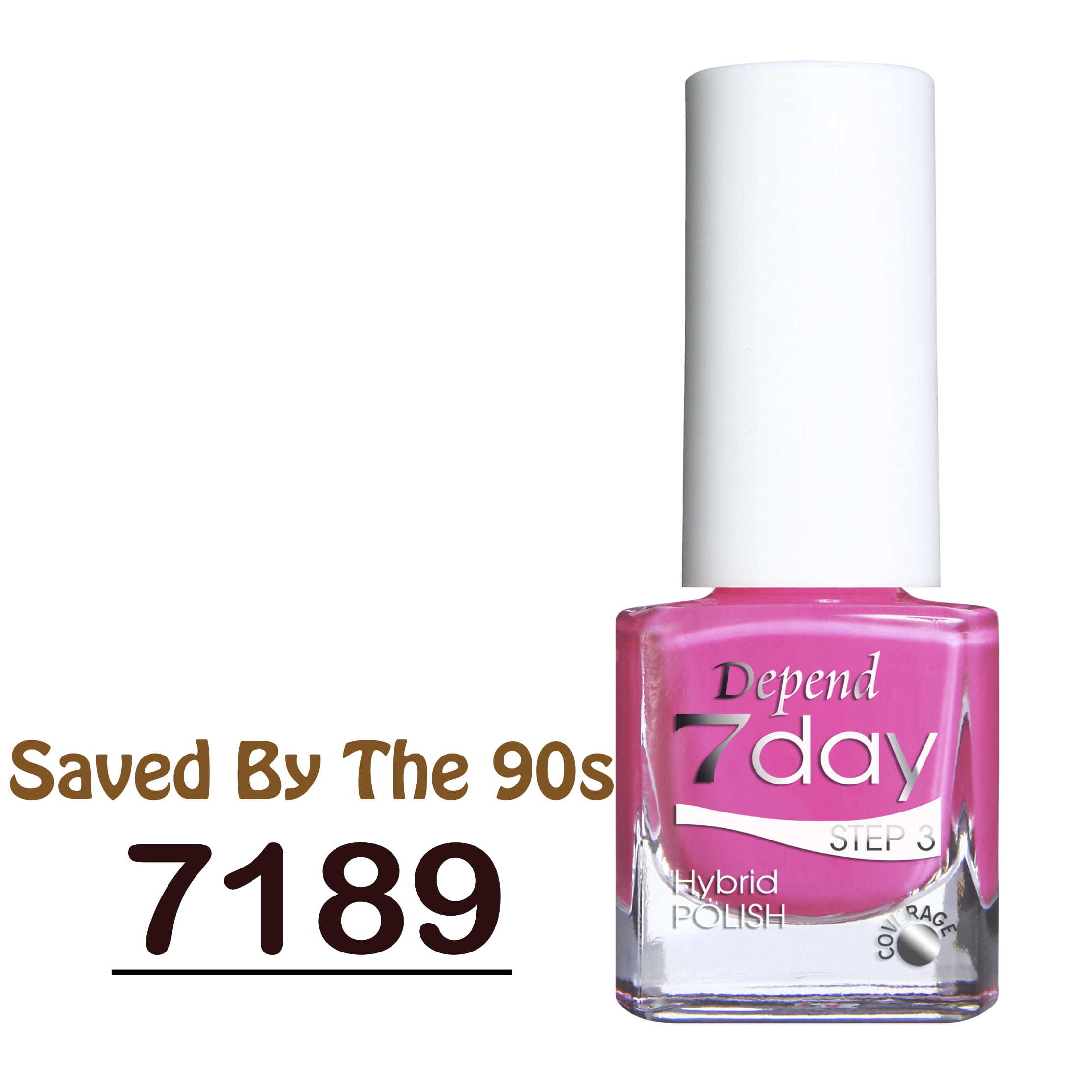 7day 仿GEL甲快乾甲油 7189 霓虹螢光粉紅色 (不透明)