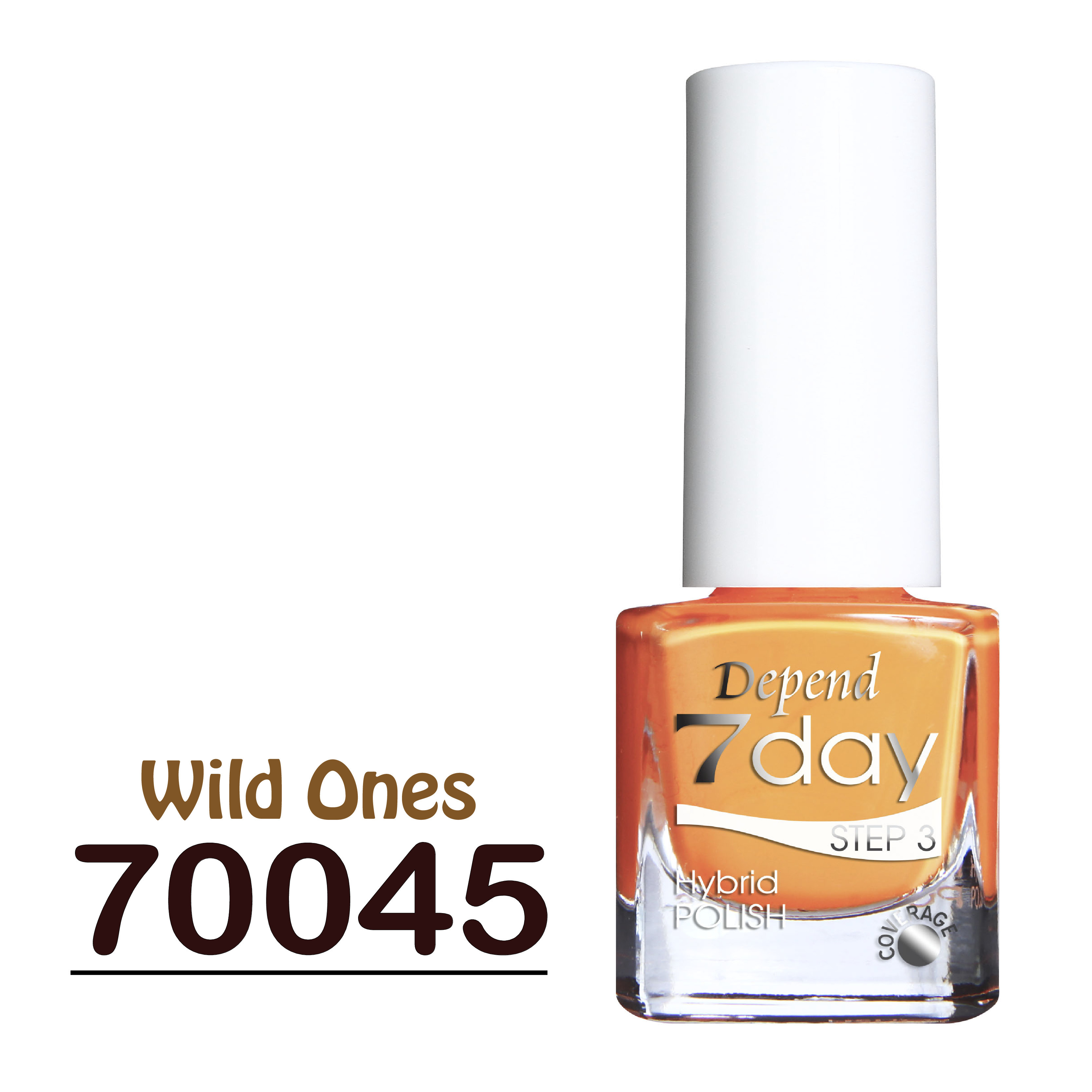 7day 仿GEL甲快乾甲油 70045 彩虹光艷鮮橙色 (不透明)