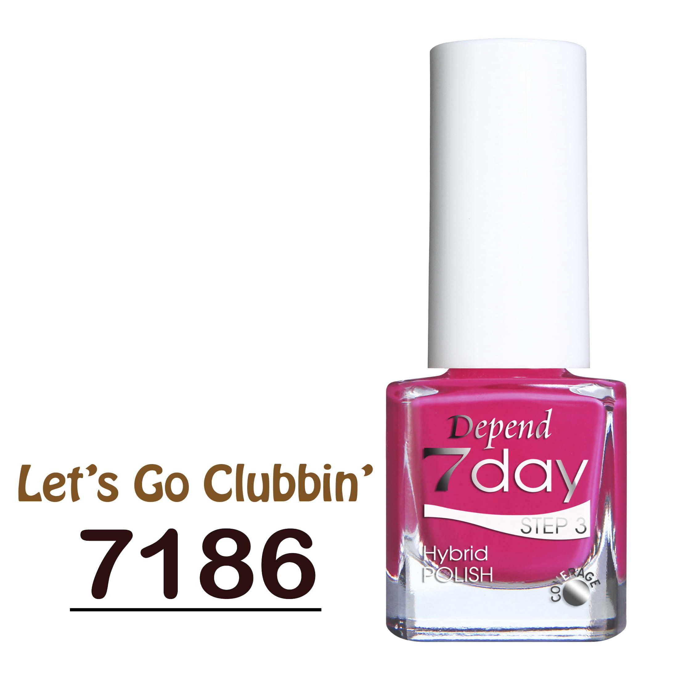 7day 仿GEL甲快乾甲油 7186 炫彩桃紅色 (不透明)