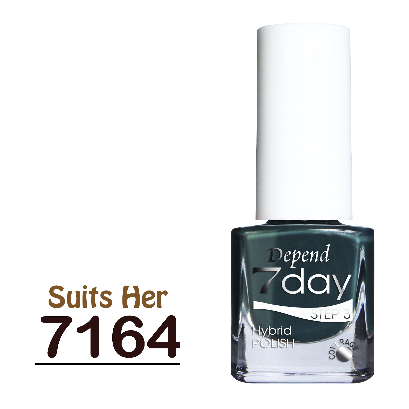 7day 仿GEL甲快乾甲油 7164 深邃墨綠色 (不透明)