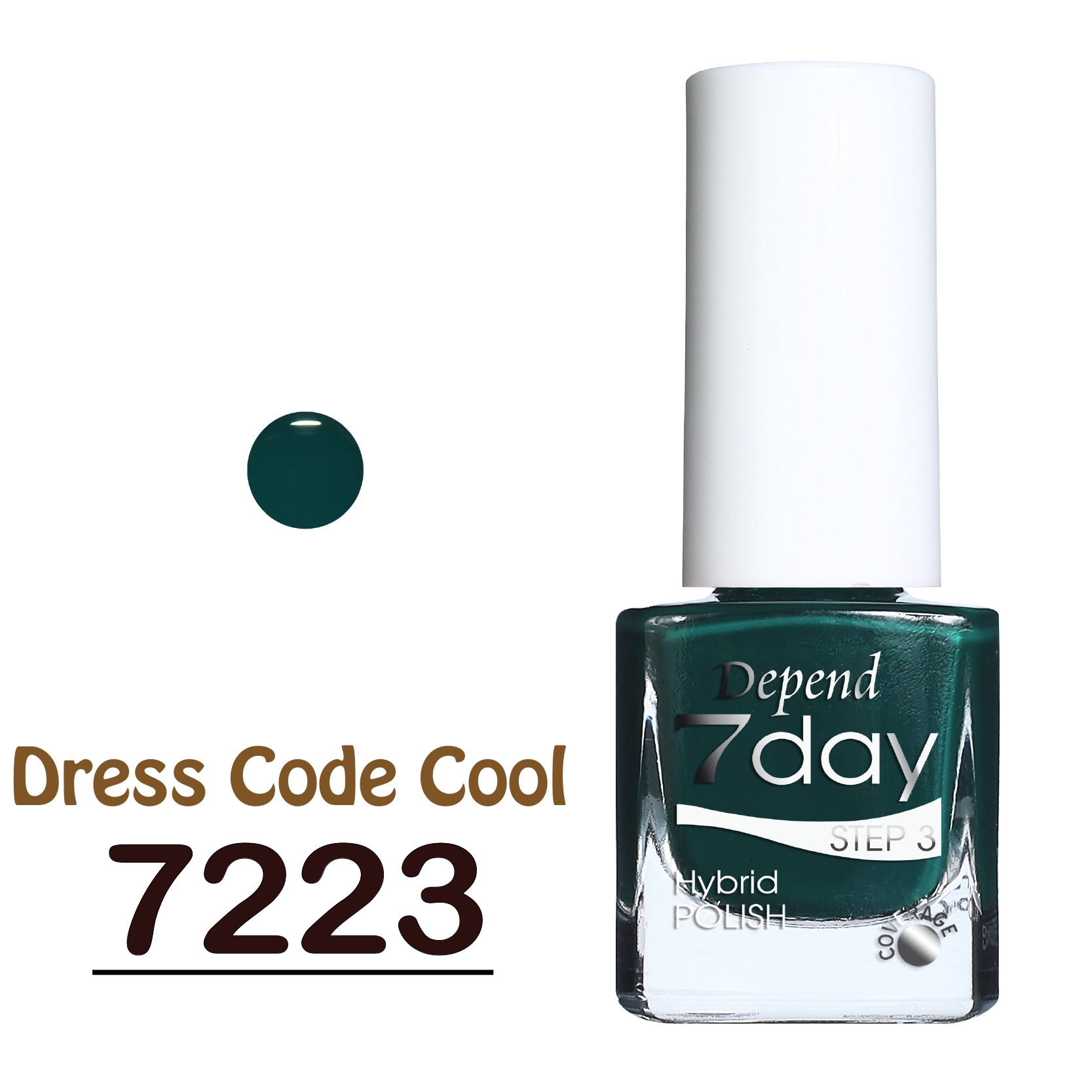 7day 仿GEL甲快乾甲油 7223 深邃墨綠色 (不透明)