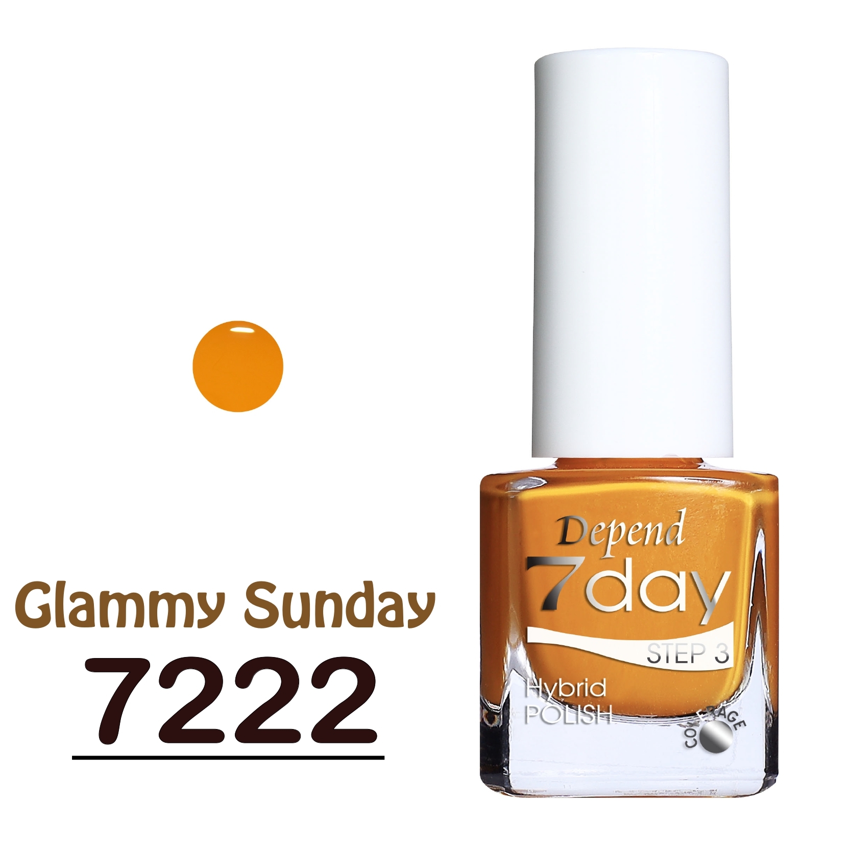 7day 仿GEL甲快乾甲油 7222 亮土黃色 (不透明)