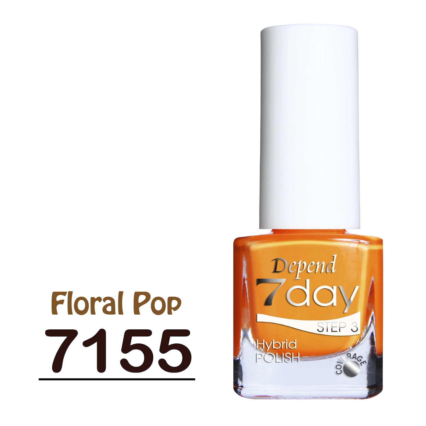 7day 仿GEL甲快乾甲油 7155 果汁橘黃色 (不透明)