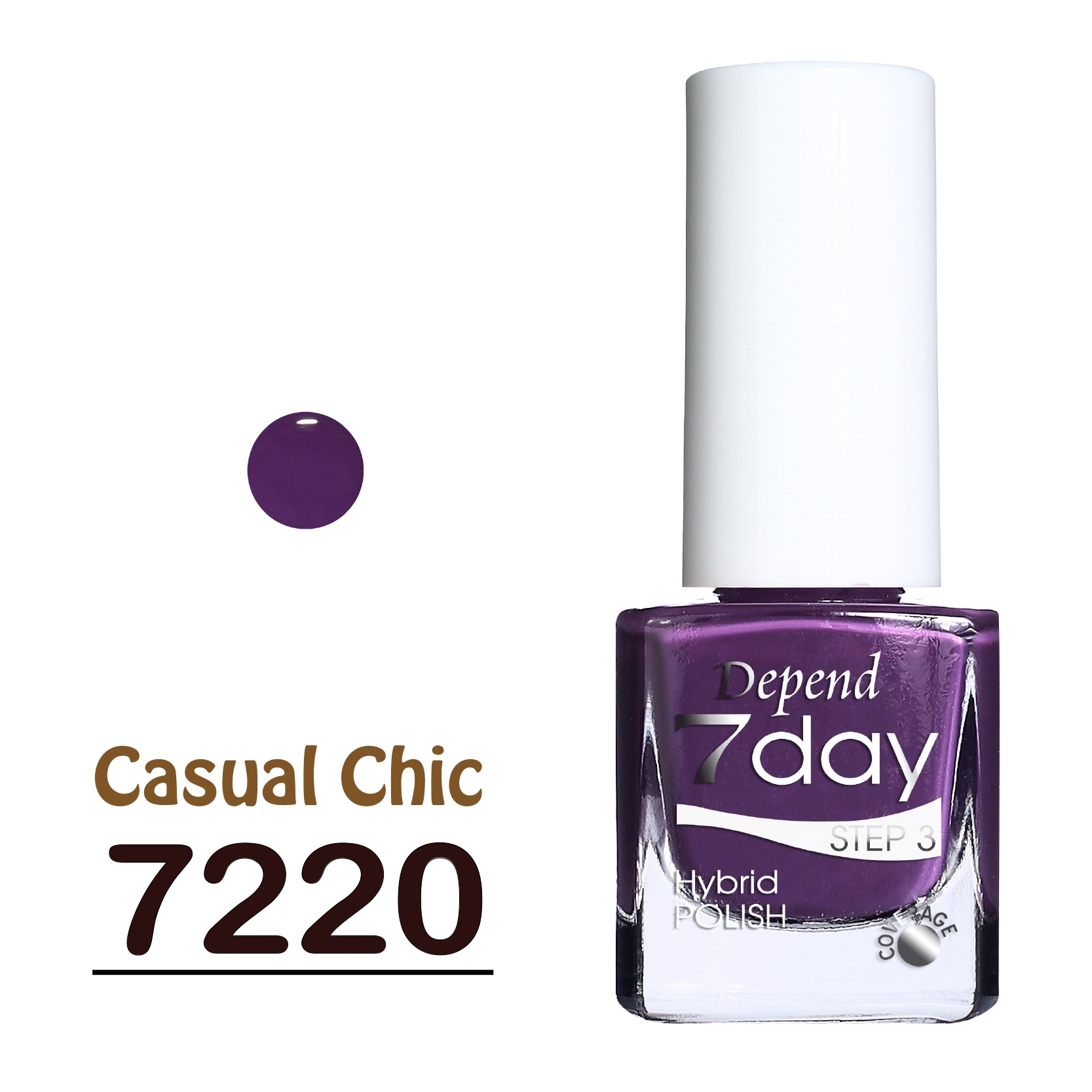 7day 仿GEL甲快乾甲油 7220 灰調葡萄紫色 (不透明)