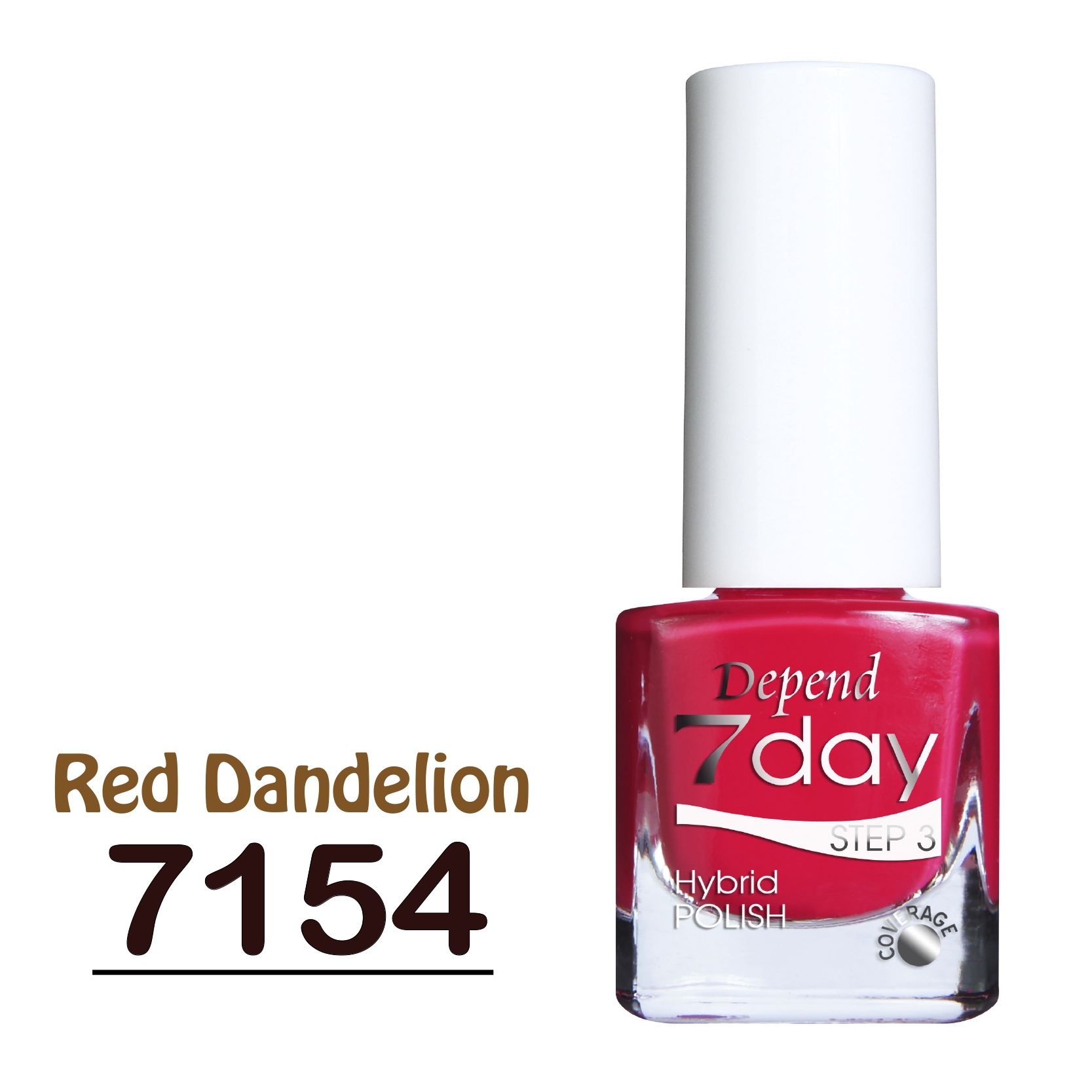 7day 仿GEL甲快乾甲油 7154 霓虹糖果紅色 (不透明)