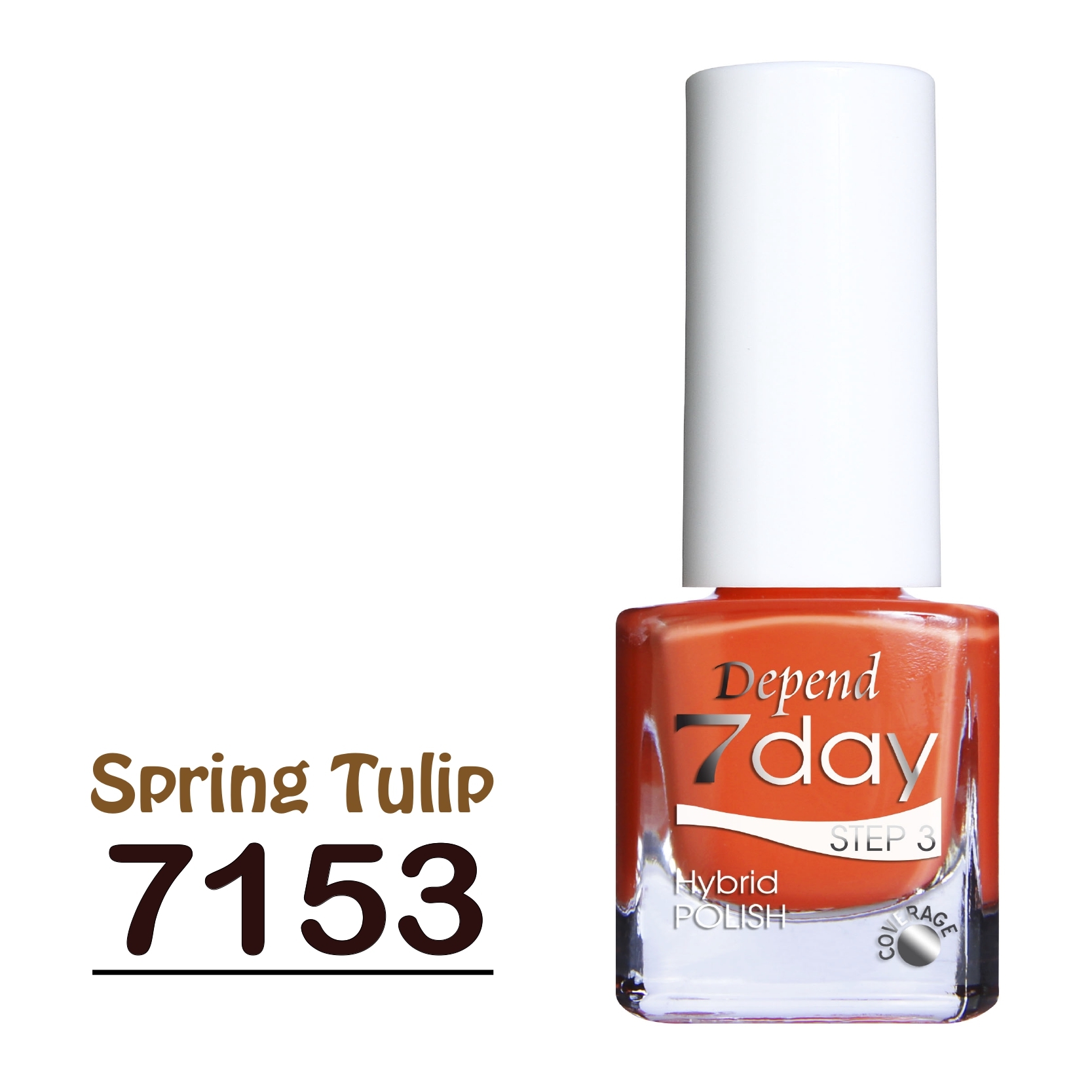 7day 仿GEL甲快乾甲油 7153 霓虹橘橙色 (不透明)