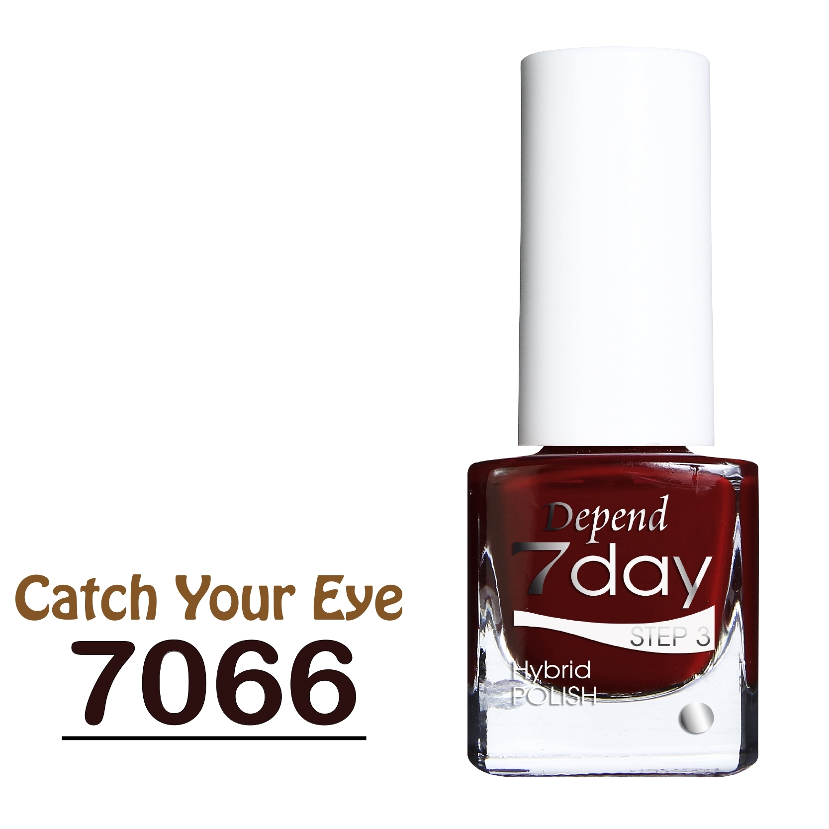 7day 仿GEL甲快乾甲油 7066 經典酒紅色 (不透明)