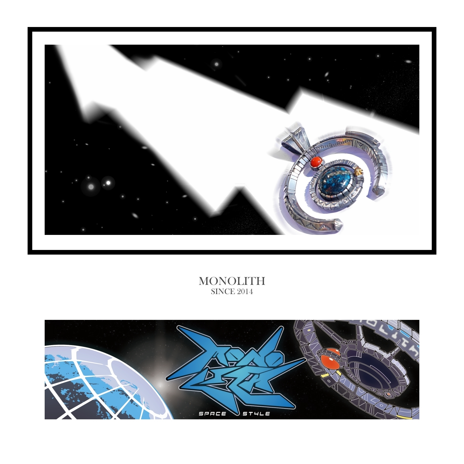 太空系列月牙001【吊墜】