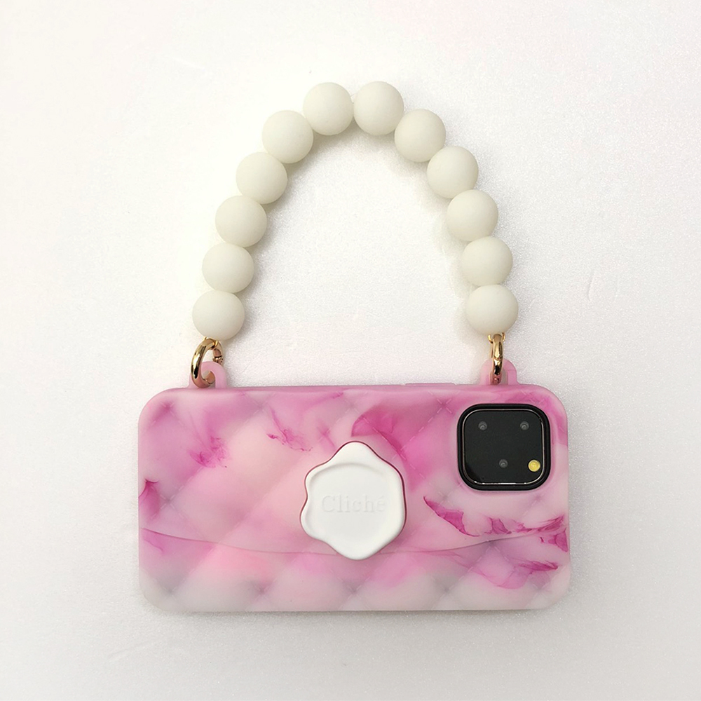 Candies iPhone 11 Pro - 雲彩珠鍊晚宴包(粉)