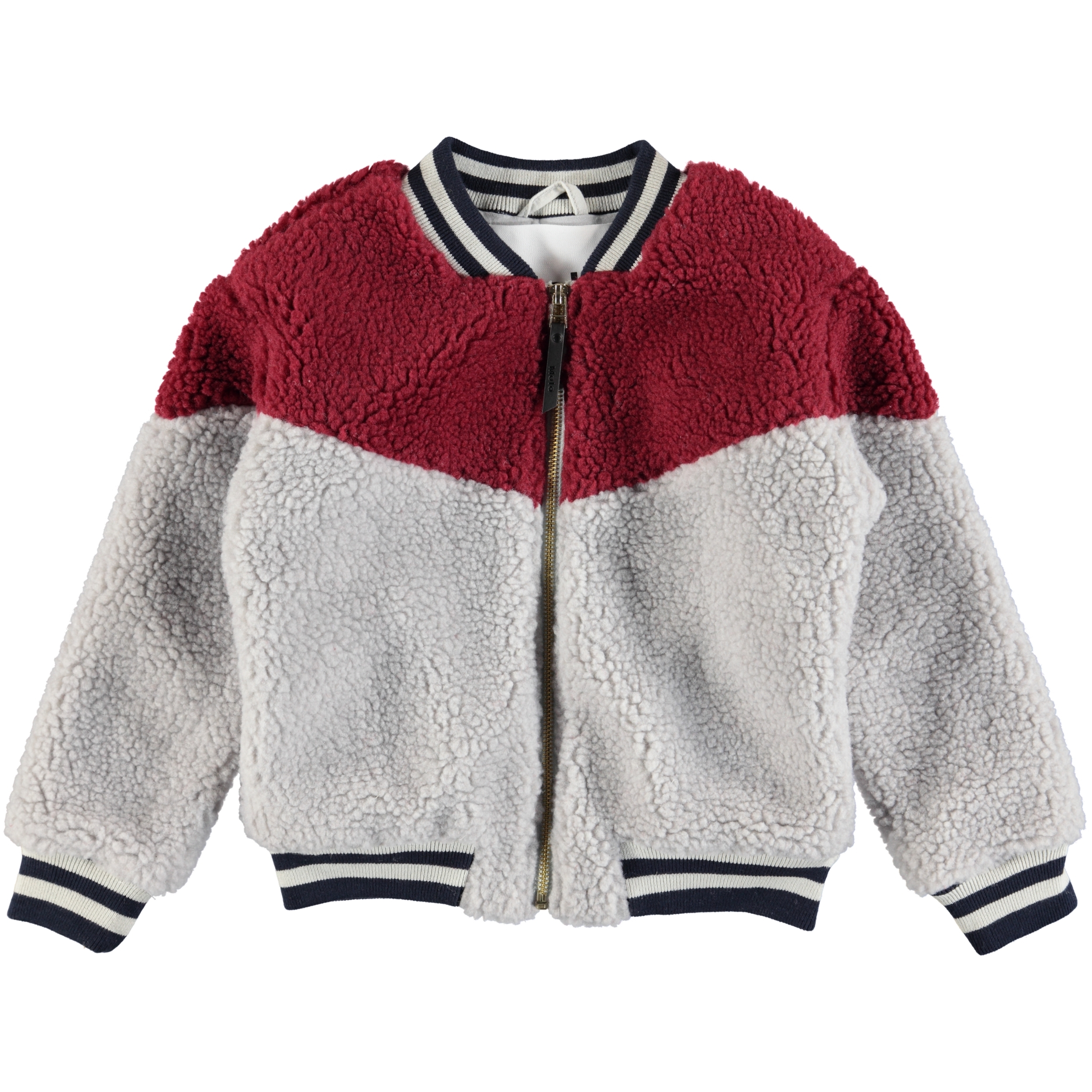 〖 Molo 〗紅灰綿羊棒球外套