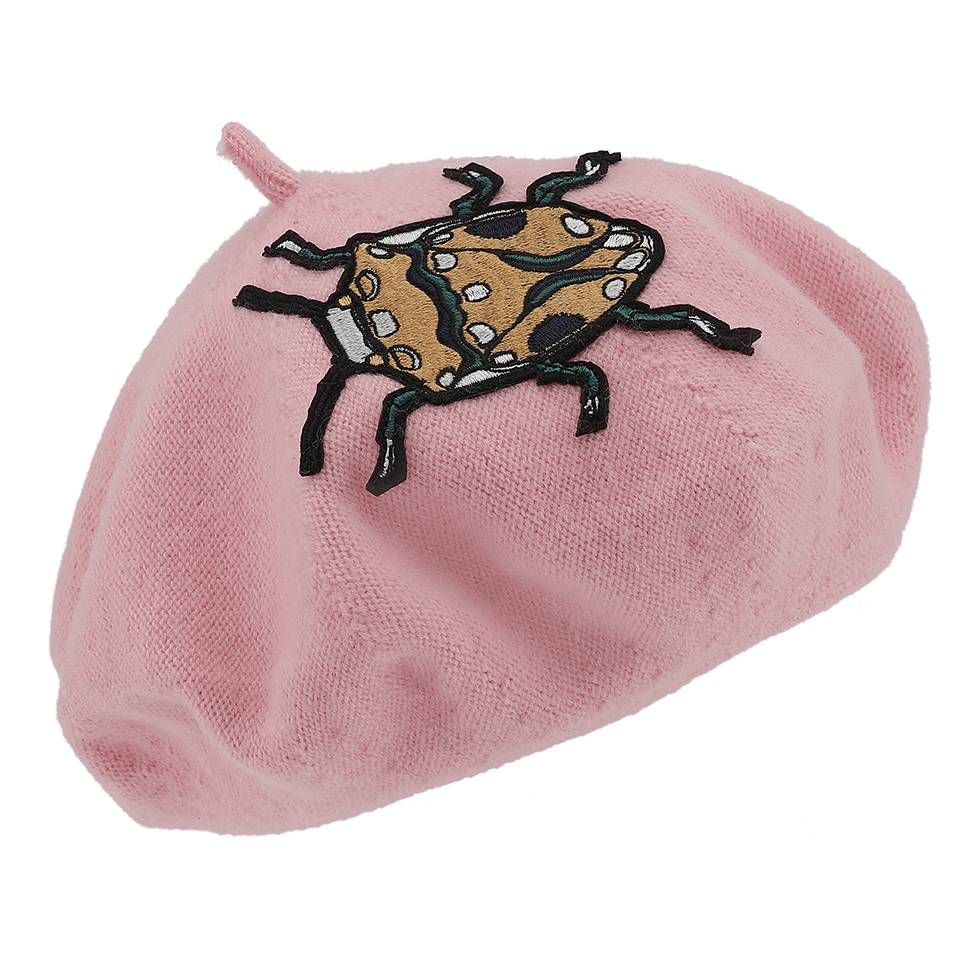 〖 Molo 〗粉紅甲蟲貝蕾帽