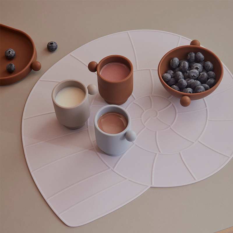 OYOY  矽膠餐墊/蝸牛 -  珊瑚紅