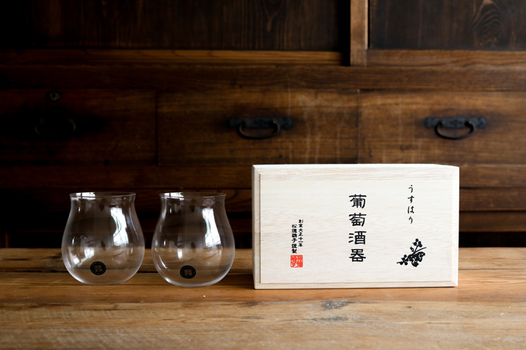 松德-薄張葡萄酒器 勃艮第二入(含木盒) 松德硝子玻璃杯 紅酒杯