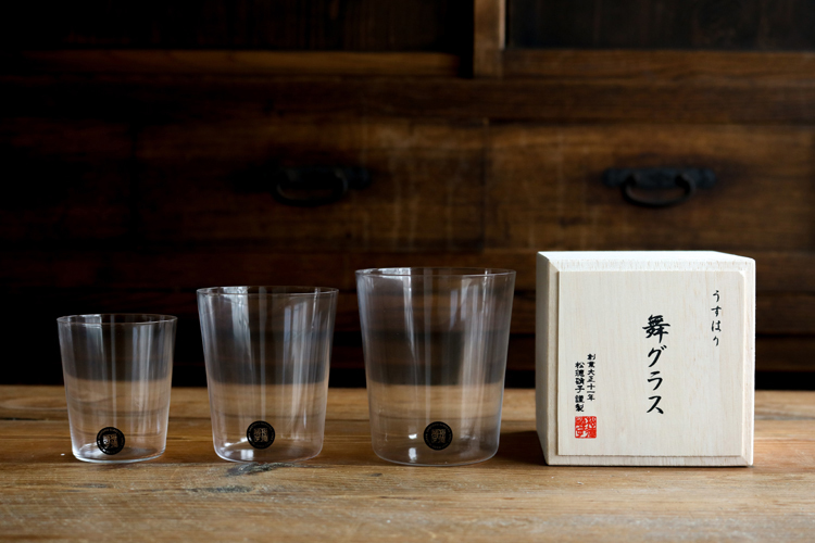 松德-薄張 舞玻璃杯 復刻款三入(含木盒) 松德硝子玻璃杯