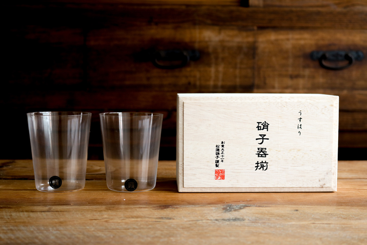 松德-薄張 復刻款 M二入(含木盒)  松德硝子玻璃杯