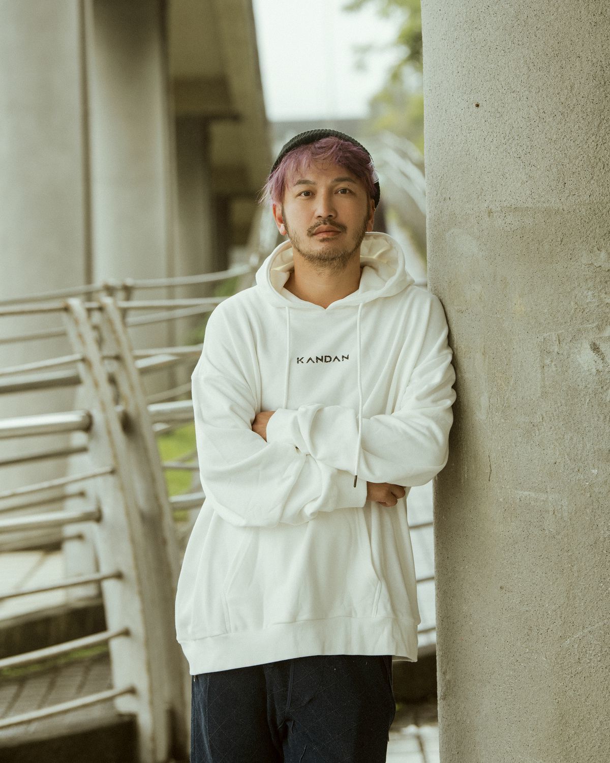 KID ® KANDAN系列 連帽T 白