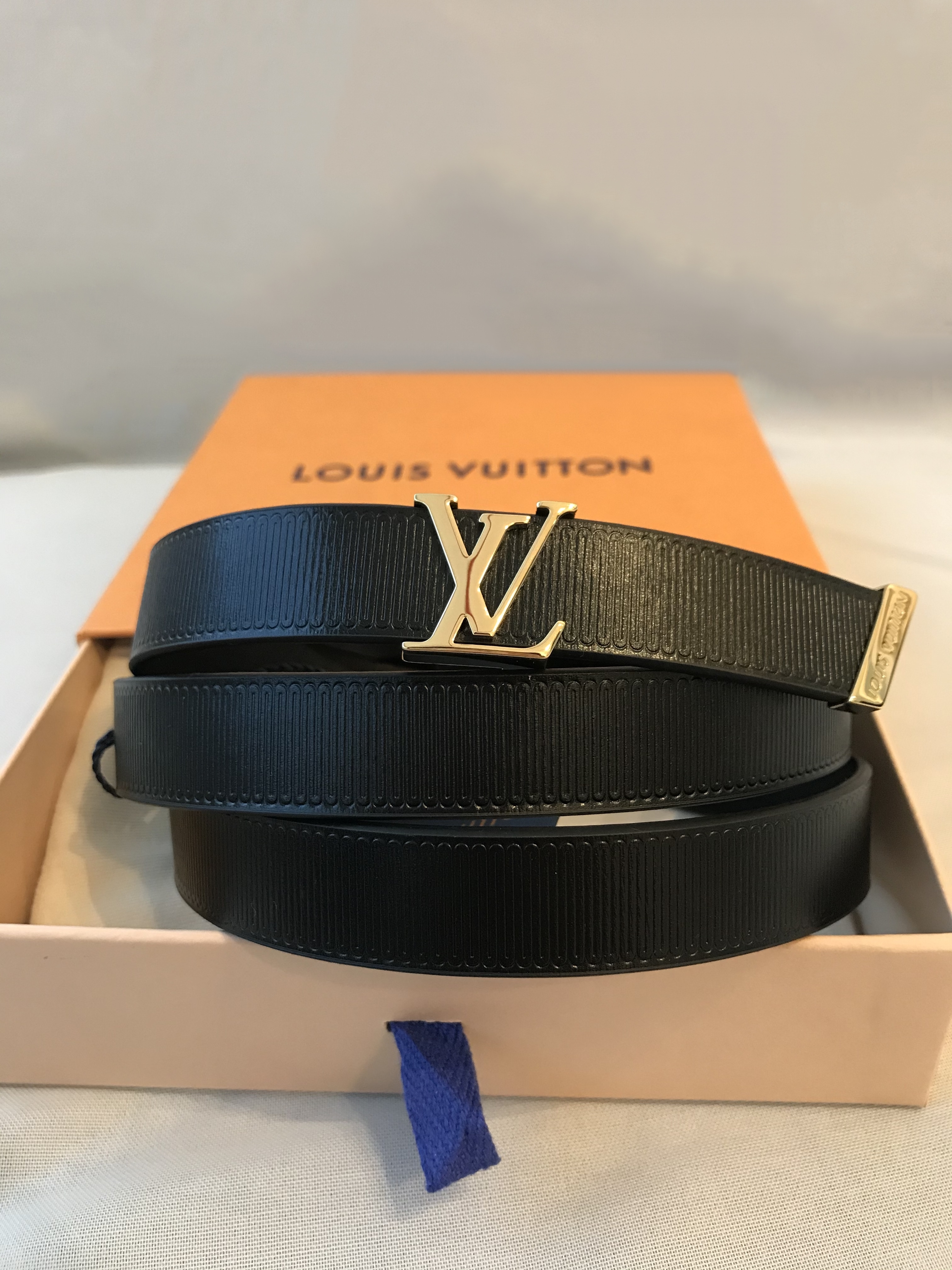 NEW - LV Black Evening Belt Initiales 20mm - NETT  PRICE_Belts_ACCESSORIES_MILAN CLASSIC Luxury Trade Company Since 2007