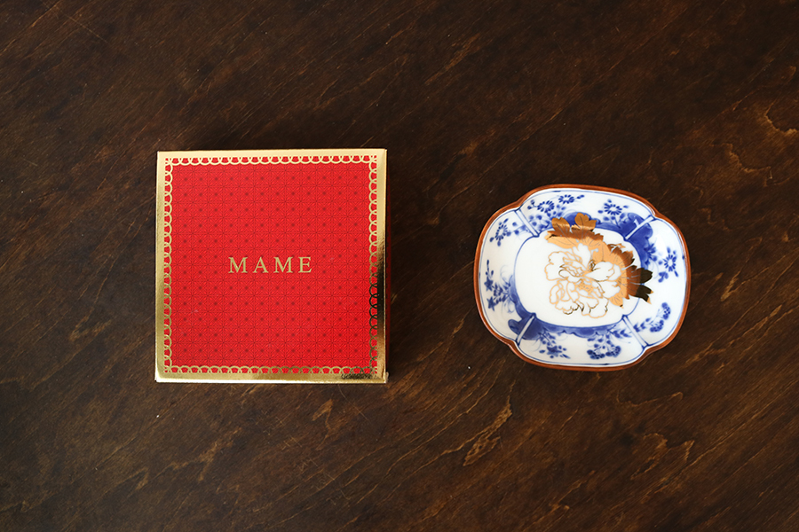 amabro-MAME 草花文木瓜形皿