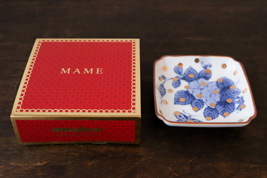 amabro-MAME 牡丹蝶文角皿