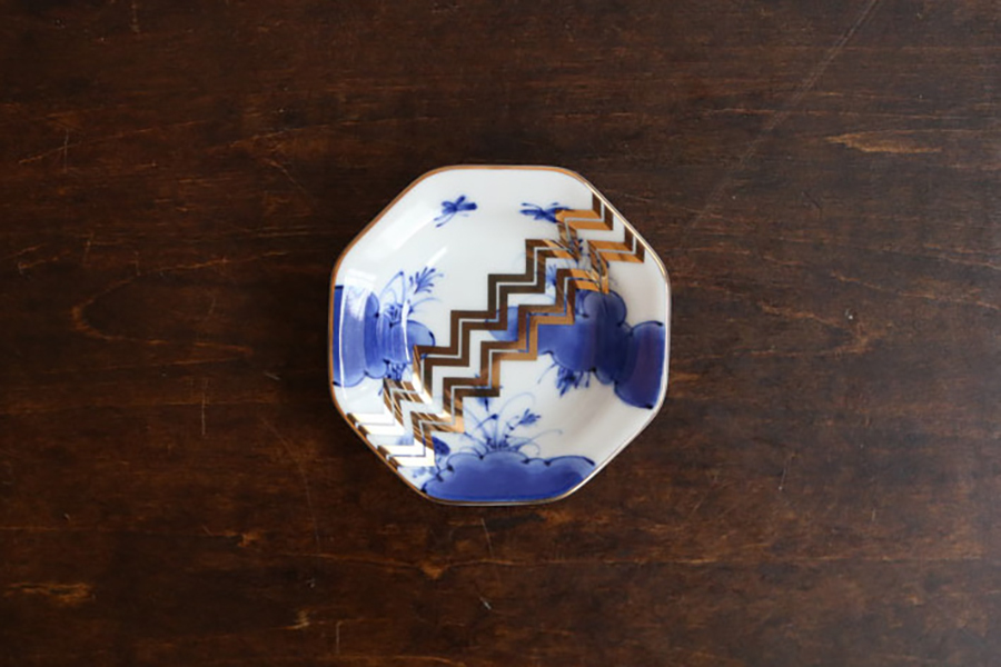 amabro-MAME 蝶薄文八角皿