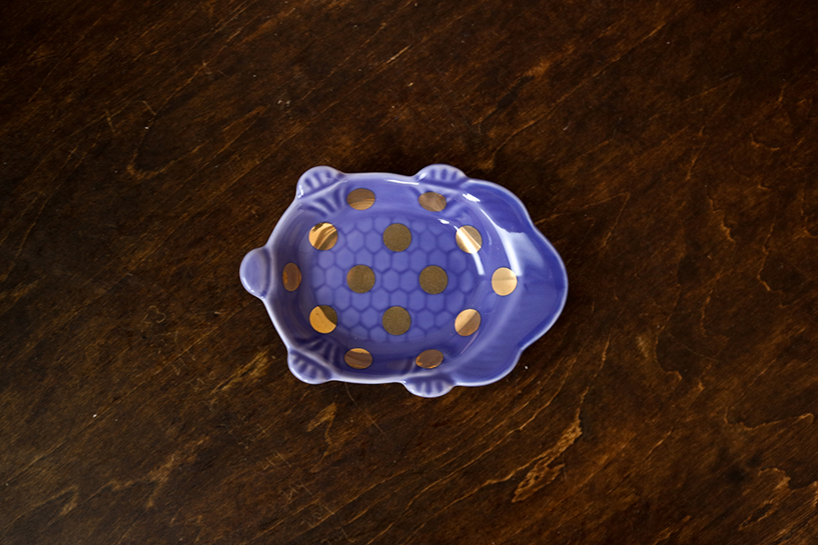 amabro-MAME 瑠璃釉烏龜形皿