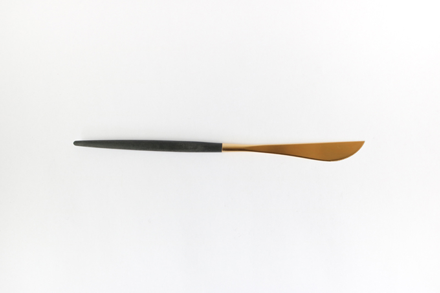 Cutipol-GOA  MATTE GOLD  Dessert knife/點心刀/200mm