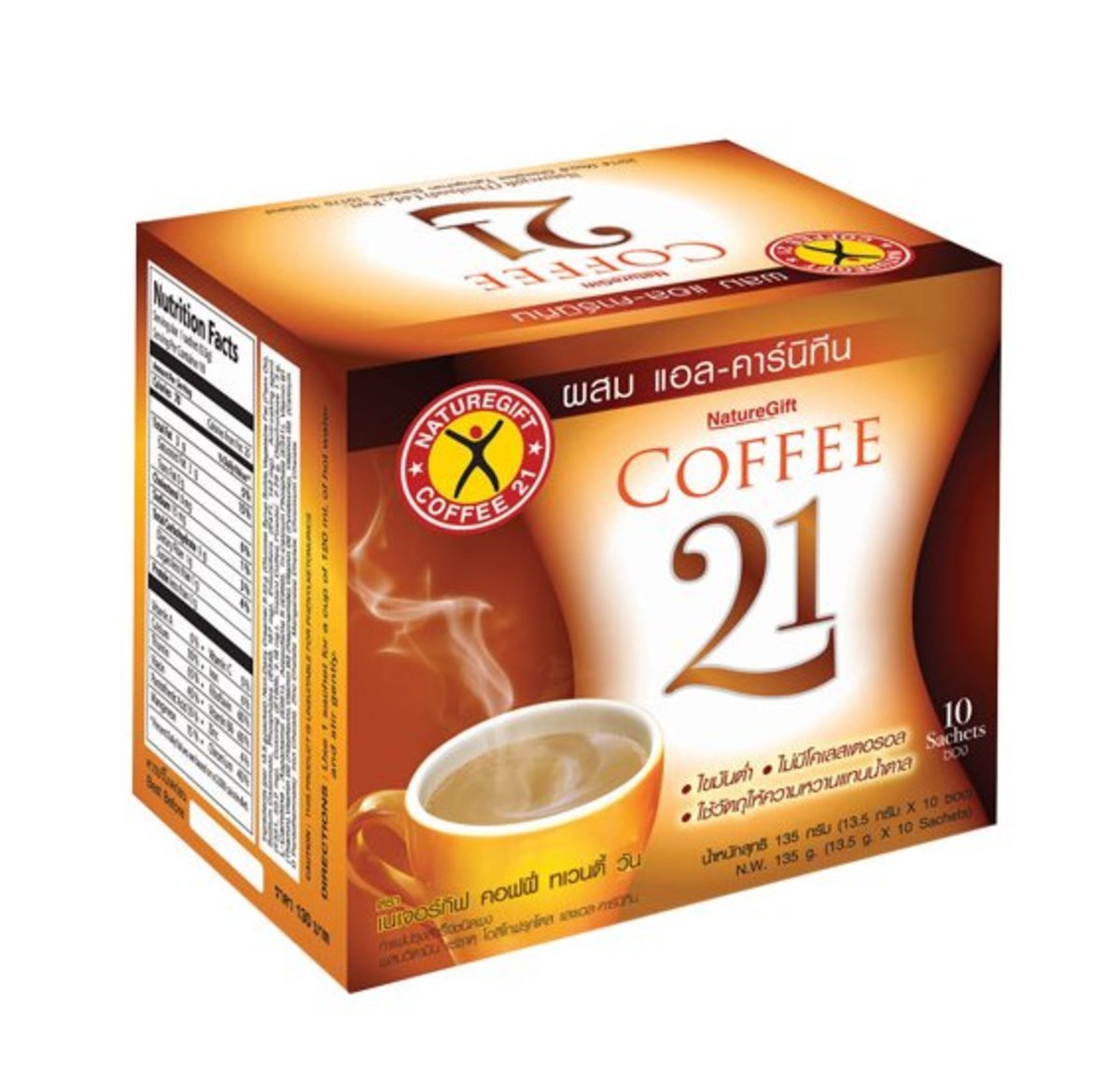 Naturegift Coffee 21 減肥燃脂Plus L 咖啡 (13.5g x 10 包)