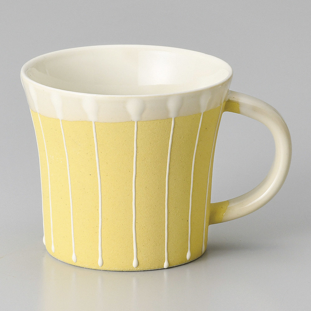 【美濃燒】一珍十草 馬克杯-粉黃