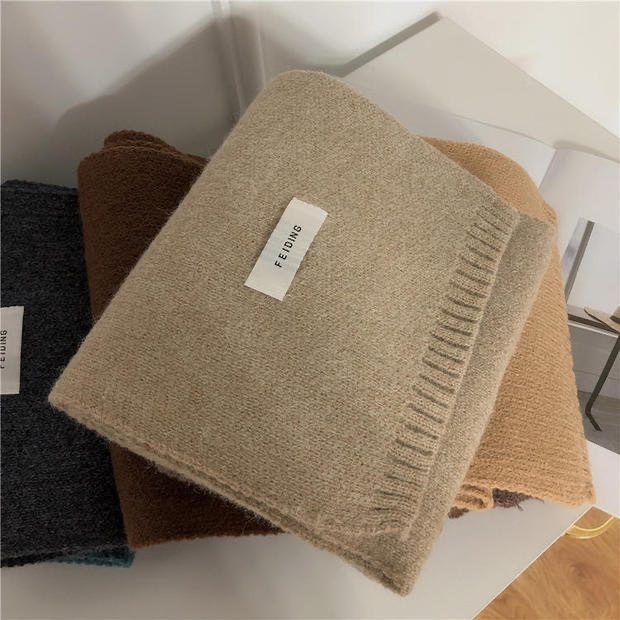 韓國簡約針織圍巾/八色