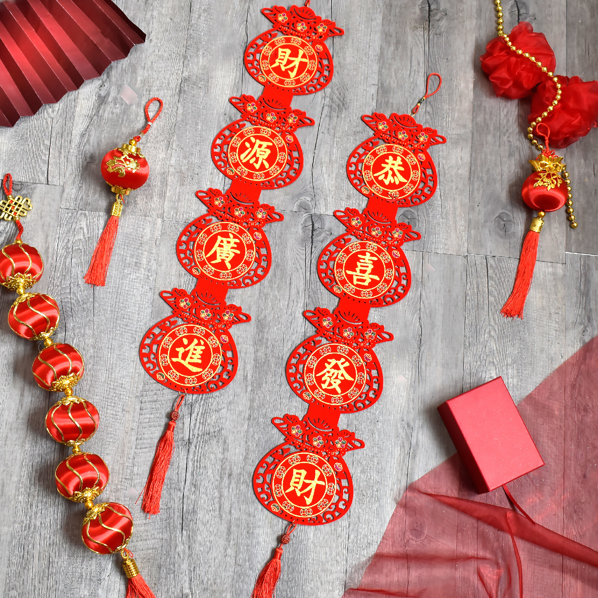 扭轉乾坤六六大順4入新年掛飾套組-恭喜發財(福袋款)